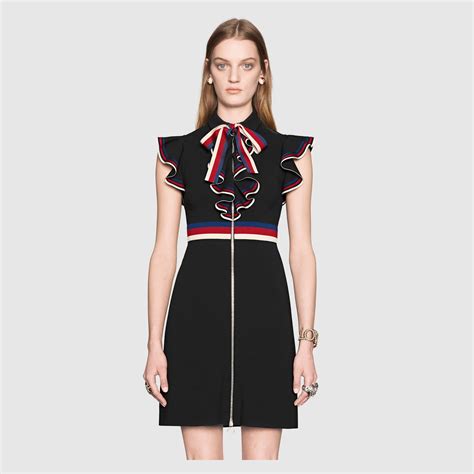 gucci sylvie web stretch jersey dress|Gucci Sylvie Web Stretch Jersey Dress in Black .